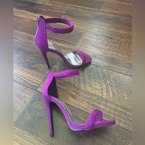 Qupid Diamond-32 Violet Suede Pumps